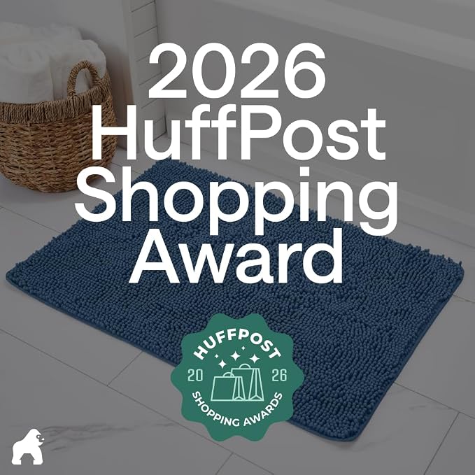 GORILLA GRIP Bath Rug Mat 44x26, Thick Soft Absorbent Chenille, Quick Dry - Image 6