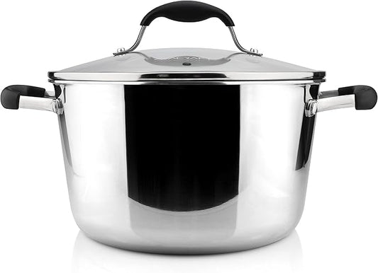 AVACRAFT 18/10 Tri-Ply Stainless Steel 5 Quart Dutch Oven Pot by AVACRAFT