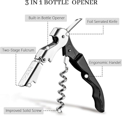 HYZ Wine Opener Bulk 20-Pack for Bartender, Professional Waiter Corkscrew Wine - Image 2