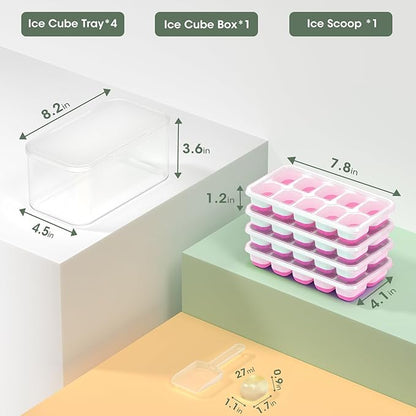 DOQAUS Ice Cube Tray with Lid and Bin - Image 7