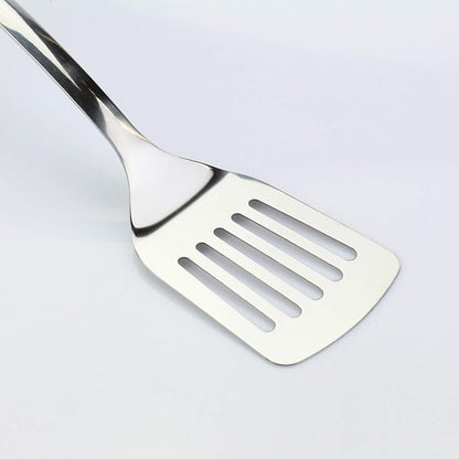 Brushed Slotted Stainless Steel Turner, Non-Slip Spatula - Image 3