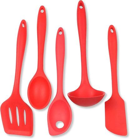 Chef Craft 5 Piece Red Premium Silicone Kitchen Tool Set by ChefCraft