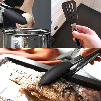 Mini Silicone Tongs Set of 2, Small Serving Tongs - Image 6
