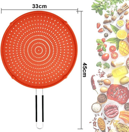 Splatter Screen for Frying Pan, Grease Splatter Guard, Heat-Resistant Splatter - Image 2