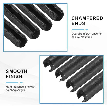 MECCANIXITY 120Pcs Slotted Split Roll Pins 2/25 Inch Dia. 4/5 Inch Length Steel - Image 3