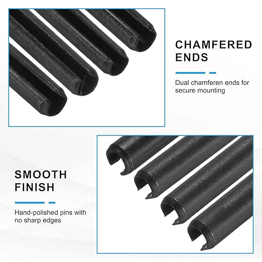 MECCANIXITY 120Pcs Slotted Split Roll Pins 1/10 Inch Dia. 6/25 Inch Length - Image 3