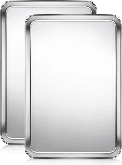 Terlulu Baking Sheet, Cookie Sheet, Stainless Steel Baking Pan, 2 Piece-19.6''x by Terlulu