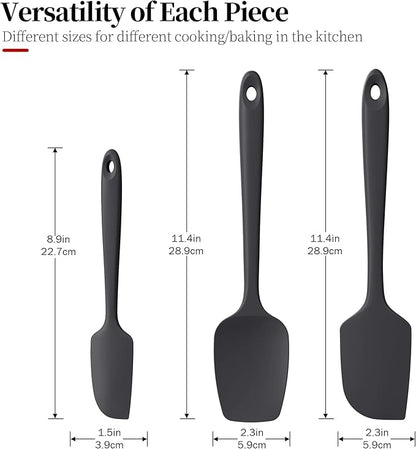 Heat Resistant Silicone Spatula Set of 3, Luxiwise 600ºF High Temp Baking - Image 2