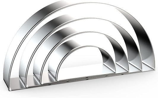 Half Circle Semicircle Cookie Cutter Set Large by QAAQS