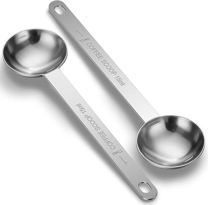 2PCS Coffee Scoop Spoons, 15ML Stainless Steel Measuring Spoons by Unknown