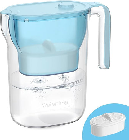 Waterdrop PT-05B-L Water Filter Pitcher, NSF Certified, 200-Gallon Long-Life by Waterdrop