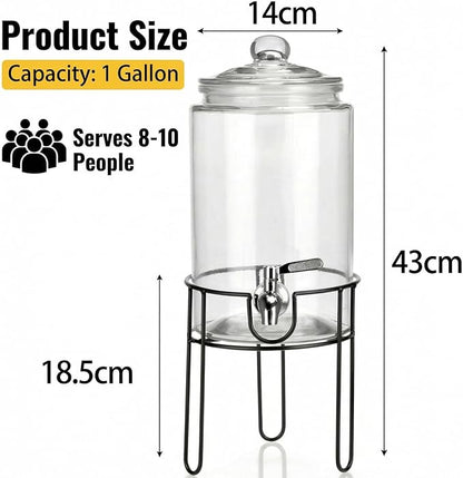 1 Gallon Drink Dispenser with Stand, Drink Dispensers - Image 5