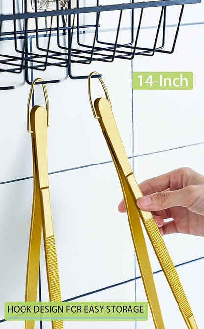 JETKONG 2 Pcs 14-Inch Cooking Tweezers Extra Long Stainless Steel Food Tweezers - Image 6