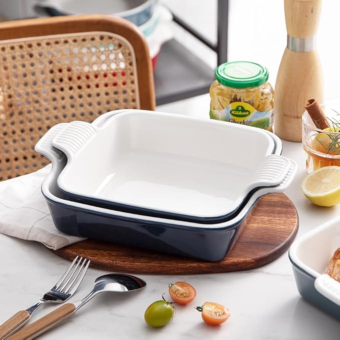 Sweejar Ceramic Baking Dish, 8 x 8 Cake Baking Pan - Image 5