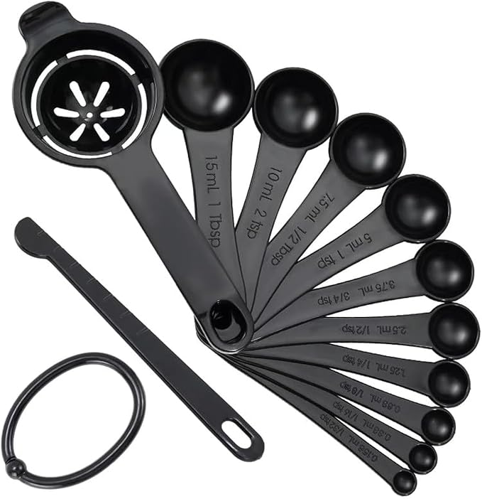 DOTINGHUX Measuring Spoons, Plastic Measuring Spoons Set by DOTINGHUX