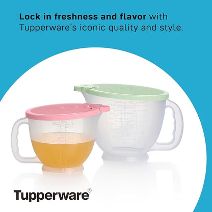 Tupperware Classic Mix-N-Store Pitcher Set in Mint Green and Candy Pink - Image 6