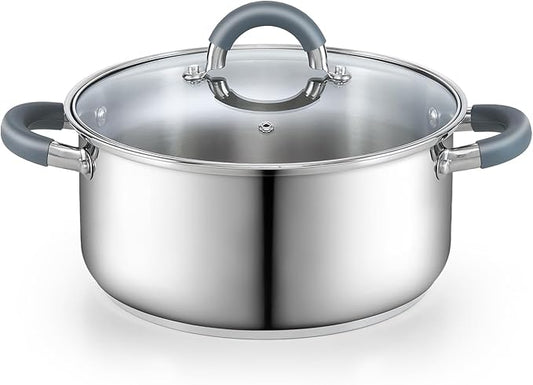 Cook N Home 5.5-Quart Sauce Pot Stainless Steel Stockpot by CookNHome