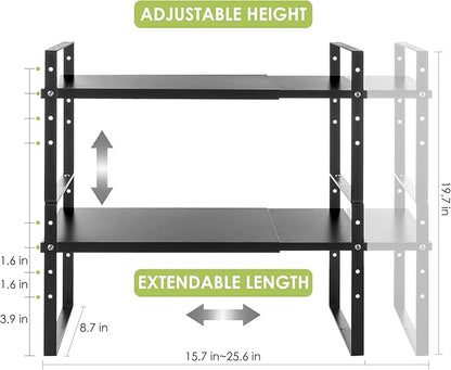 Across-Star Expandable Cabinet Shelf Organizer Rack, Stackable Kitchen - Image 5