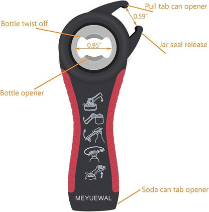 Jar Opener, 5 in 1 Multi Function Can Opener Bottle Opener Kit - Image 5