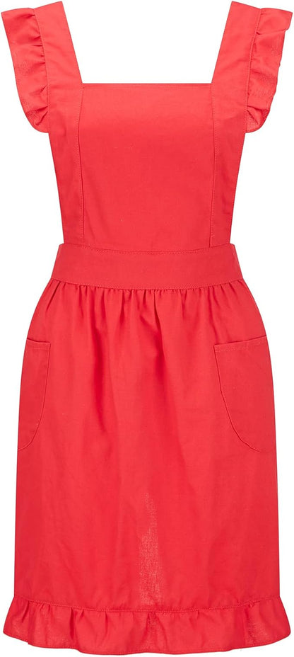Hyzrz Retro Adjustable Ruffle Aprons by Hyzrz