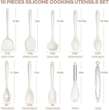 TeamFar Kitchen Cooking Utensils, 446°F Heat Resistant Kitchen Gadgets Tools - Image 2