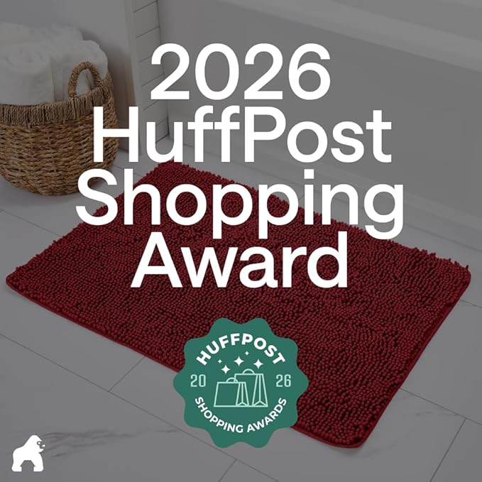 GORILLA GRIP Bath Rug Mat 60x24, Thick Soft Absorbent Chenille, Quick Dry - Image 6