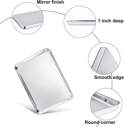 TeamFar 10.5’’ x 8’’ x 1’’ Toaster Oven Pan - Image 5