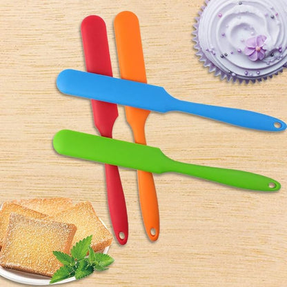 4pcs Silicone Spatula Set Heat Resistant Cake Cream Butter Spatulas Mixing - Image 5