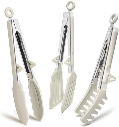 Kitchen Tongs, 9 Inch Tongs for Cooking by TOWINGO