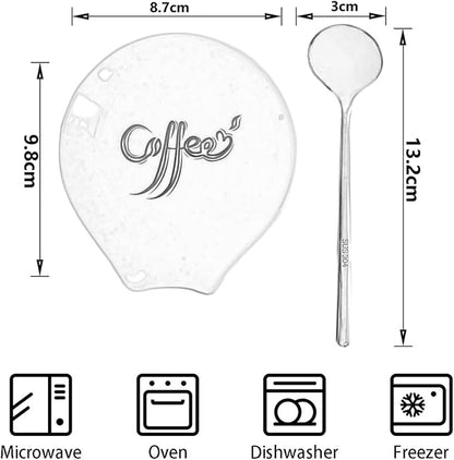 Coffee Spoon Rest, Small Ceramic Coffee Spoon Holder, Porcelain Spoon Holder - Image 4