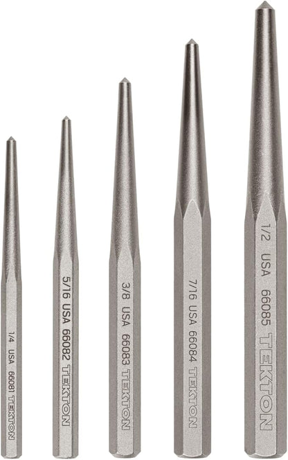 TEKTON Center Punch Set, 5-Piece | PNC95002 | Made in USA by TEKTON