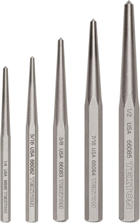 TEKTON Center Punch Set, 5-Piece | PNC95002 | Made in USA by TEKTON