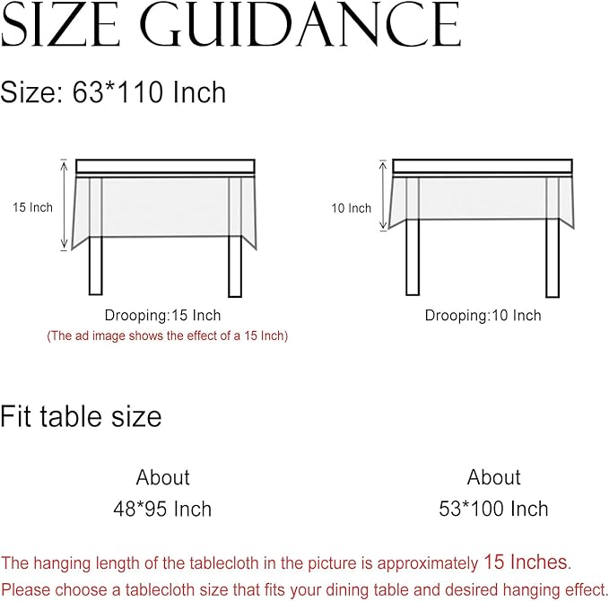 ISAENNE Designer Off White Linen Extra Long Rectangle Tablecloth,Floral Elegant Table Cloth,Stain Resistant Vintage Decor Tablecloths for Dining Thanksgiving Kitchen Party,63"*110"-Serenity G