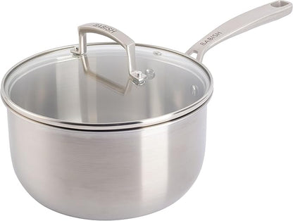 Babish Stainless Steel Saucepan 3.5 Quart Triply Professional Grade Cookware by Babish