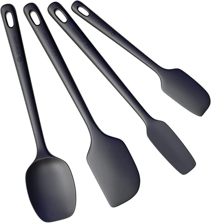 ChefAide 4 Pieces Silicone Spatula Set, Food Grade Rubber Spatula, Upgrade by ChefAide