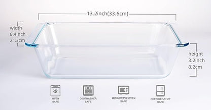 Deep Clear Glass Baking Dish, Rectangular Tempered Glass Baking Pan, The Larger - Image 2
