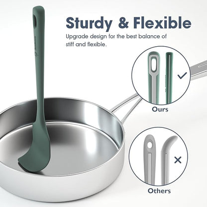 ChefAide 4 Pieces Silicone Spatula Set, Food Grade Rubber Spatula, Upgrade - Image 4
