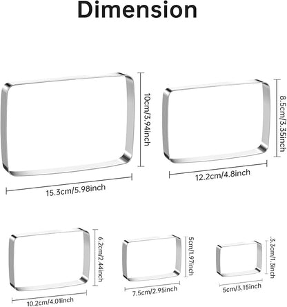 Rectangle Round Corner Cookie Cutters Egg Biscuit - Image 3