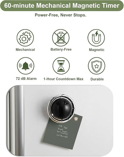 Kitchen Timer, 60-Minute Mechanical Timer - Image 2