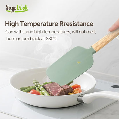 Silicone Spatula Set, Food Grade Rubber Spatula-4 Piece Nonstick Rubber Spatulas - Image 3