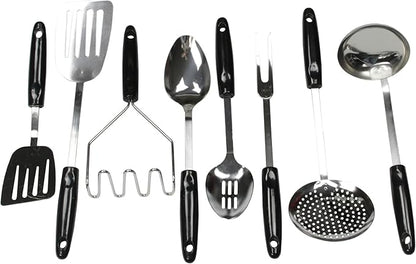 Chef Craft Basic Stainless Steel Kitchen Tool and Utensil Set, 8 Piece Set by ChefCraft