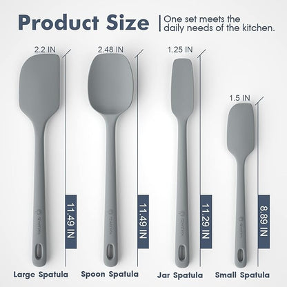 ChefAide 4 Pieces Silicone Spatula Set, Food Grade Rubber Spatula, Upgrade - Image 2