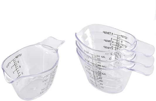 4 Pack Small Measuring Cups, 2oz/60ml Mini Measuring Cup by MiziDo