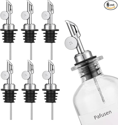 Pafusen 6 Pack Auto Flip Olive Oil Dispenser, Liquor Pour Spout, Oil Dispenser by Pafusen