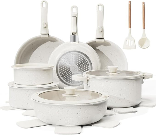 Bazova 22-Piece Pots and Pans Set Non Stick by Cookware