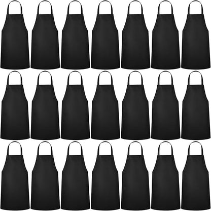 Foaincore Bib Aprons, Unisex Apron No Pocket Bulk Machine Washable Plain Aprons by Foaincore