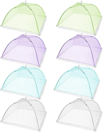 Pop-Up Mesh Screen Tent Umbrella, SPANLA 8 Pack Colored Food Cover Net - Image 2