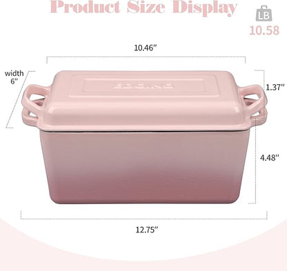 EDGING CASTING Enameled Cast Iron Dutch Oven, Oblong Bread Oven - Image 2