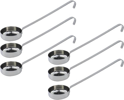 10.55 Inch 3 oz 6 Pcs Silver Stainless Steel 201 Long Handle Soup Spoon by TSNAMAY