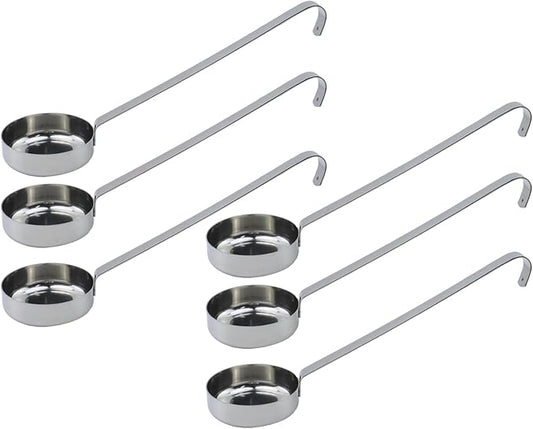 10.55 Inch 3 oz 6 Pcs Silver Stainless Steel 201 Long Handle Soup Spoon by TSNAMAY